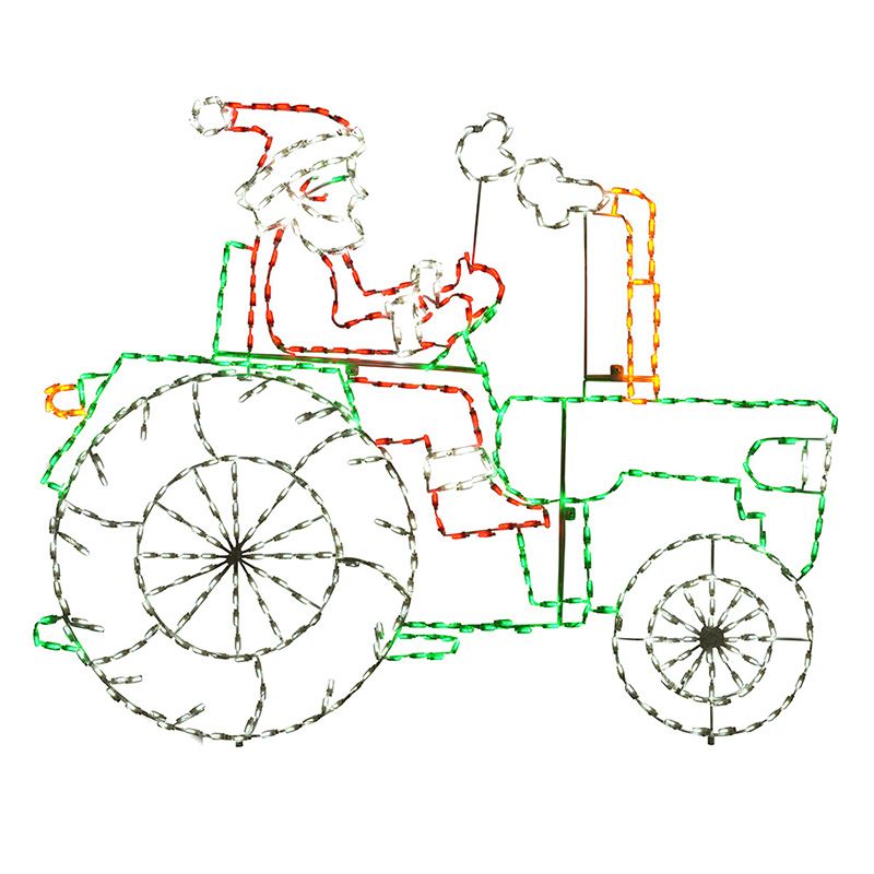 SANTA ON TRACTOR #LED-TRCTR